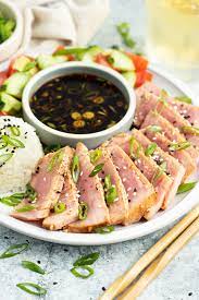 Air Fryer Tuna Steaks Recipe​ With Lime Dipping Sauce