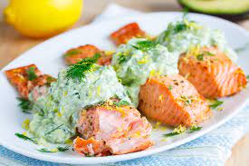 Greek Salmon With Tzatziki Sauce