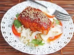 Korean Salmon With Dipping Sauce