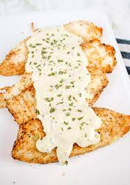 Low Carb Fried Fish with Dijon Mustard Sauce