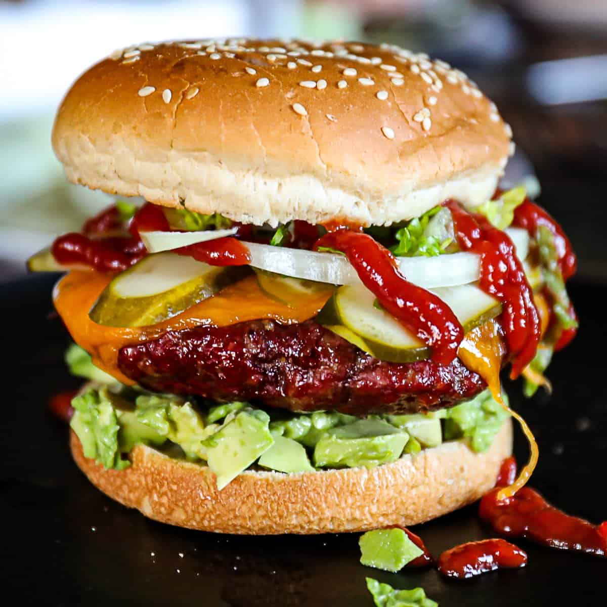 Hickory-Smoked BBQ Beef Burger
