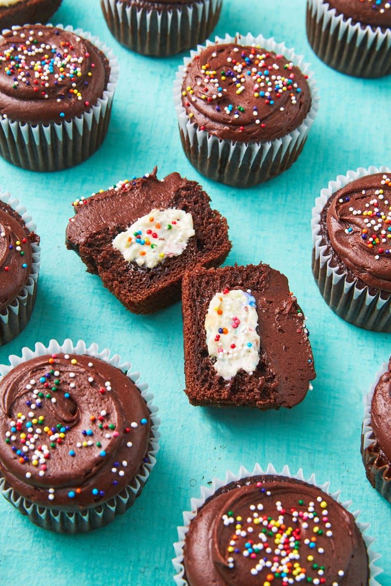 Cheesecake-Stuffed Chocolate Cupcakes