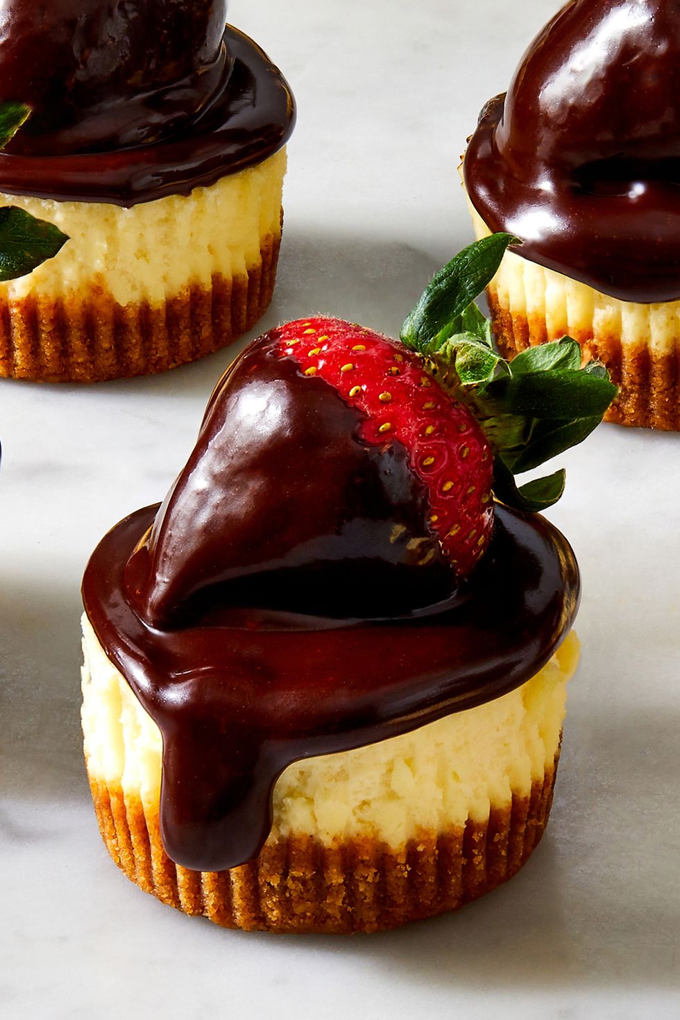 Chocolate Strawberry Cheesecakes