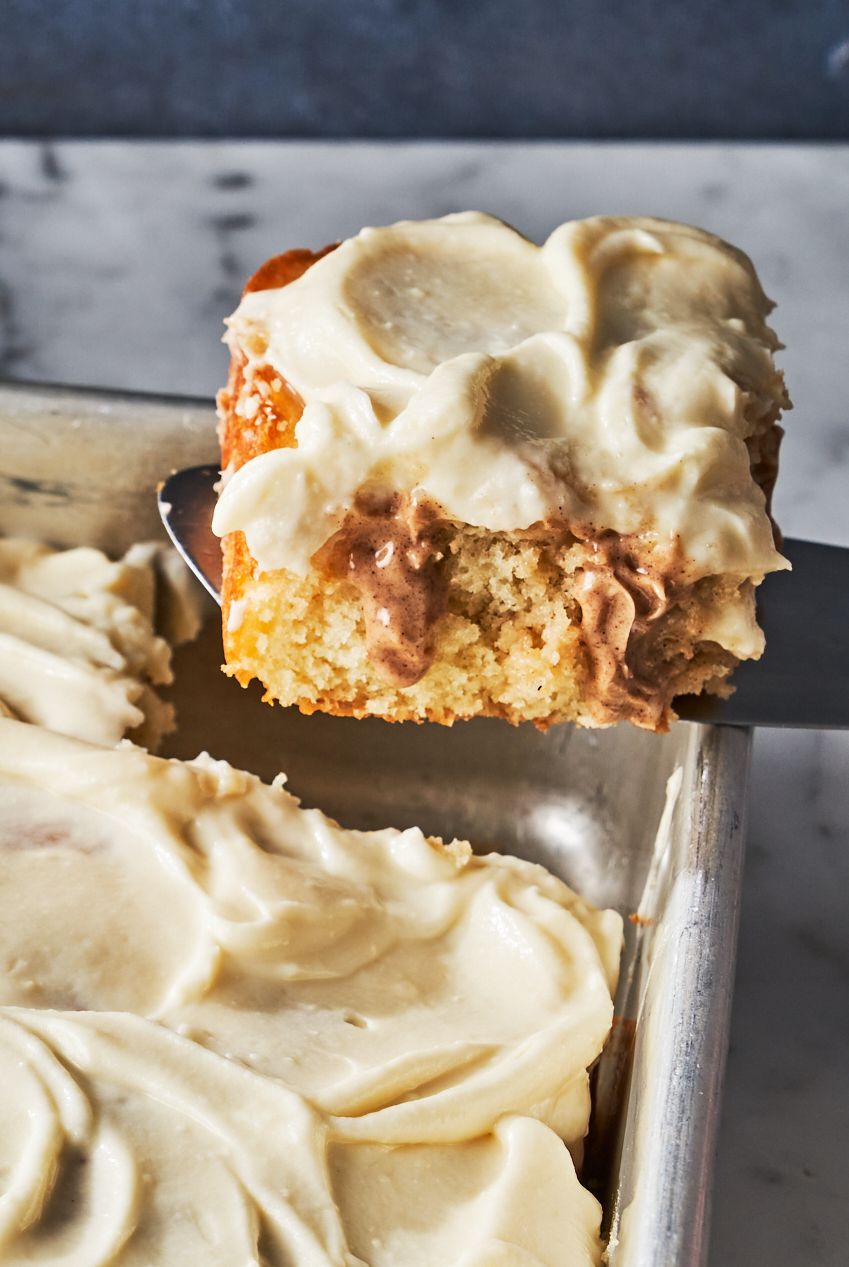 Cinnamon Roll Poke Cake