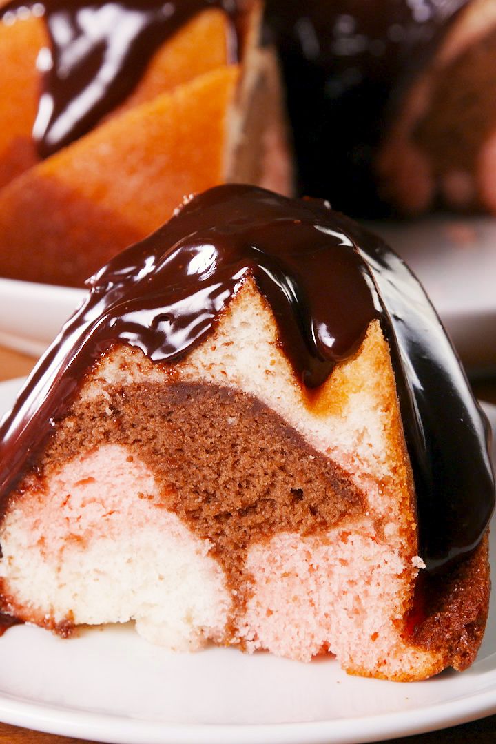 Neapolitan Bundt Cake