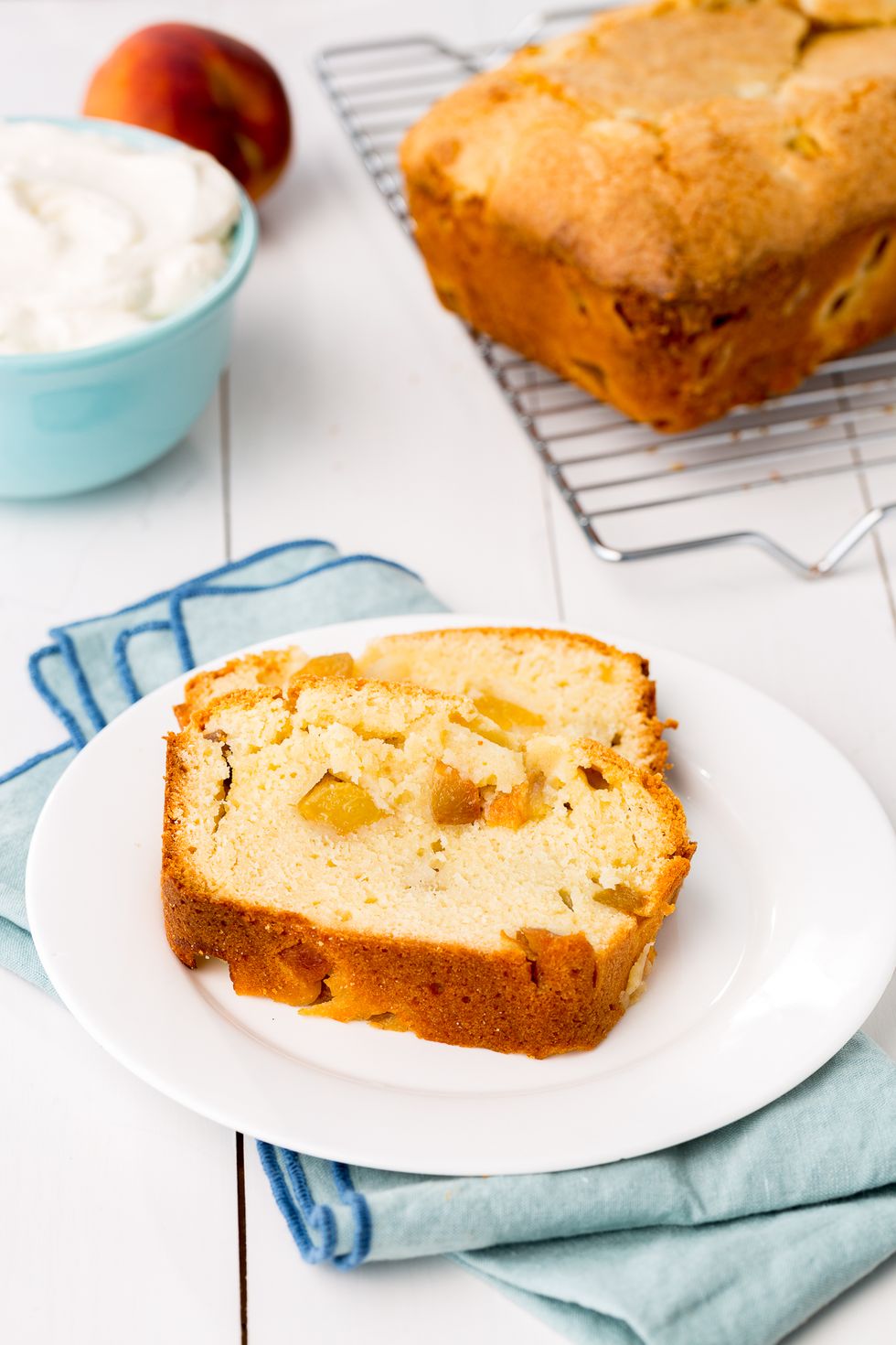 Peaches and Cream Pound Cake