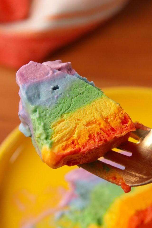 Rainbow Ice Cream Cake
