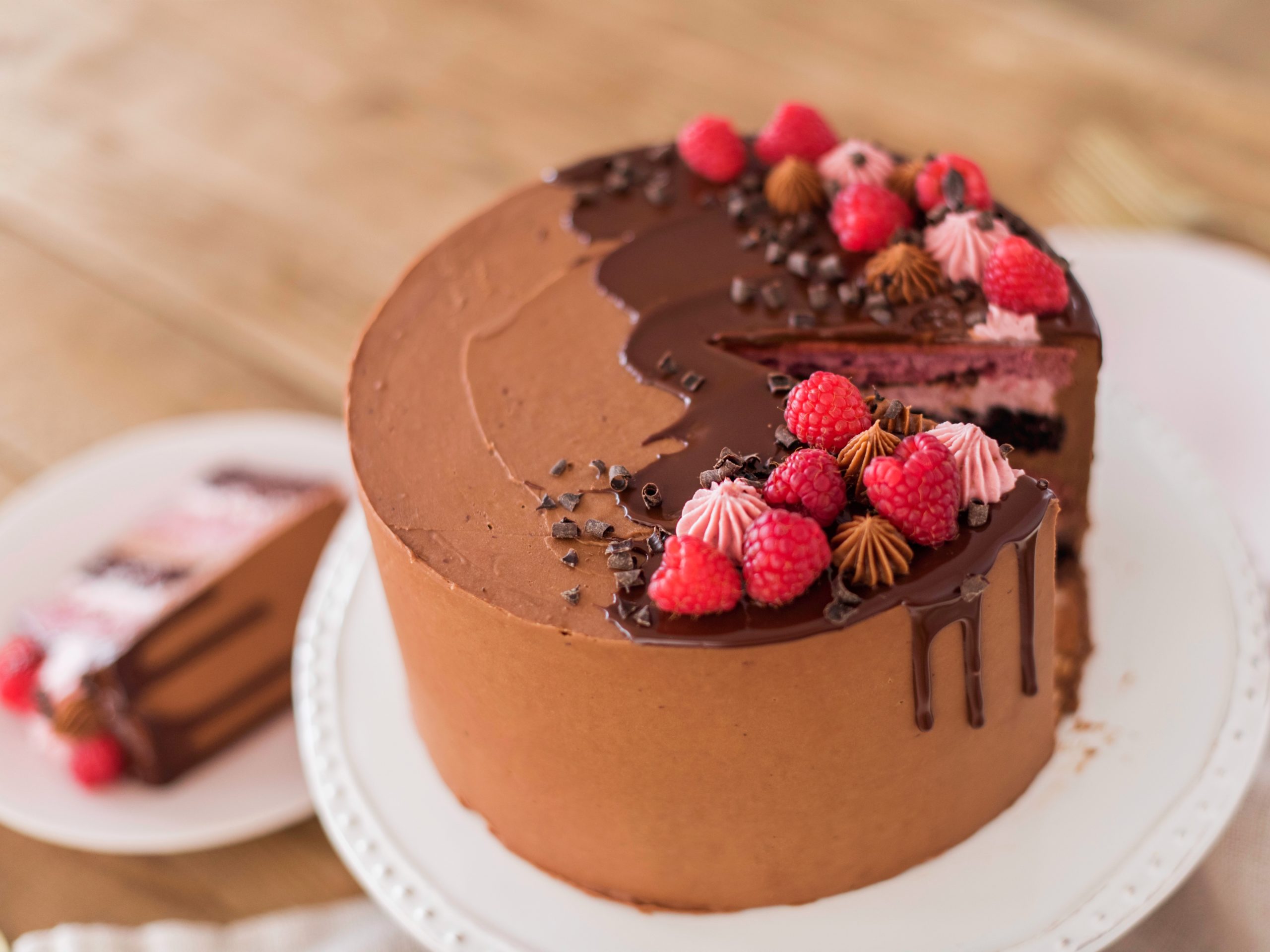 Raspberry Chocolate Truffle Cake