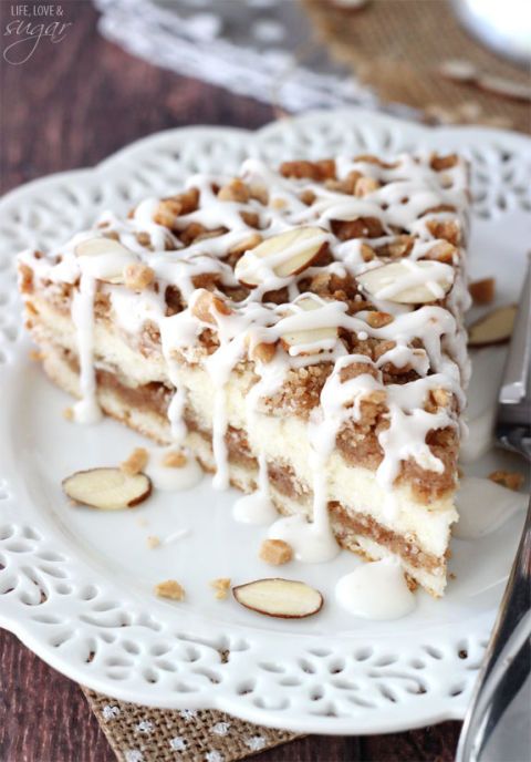 Toffee Almond Streusel Coffee Cake