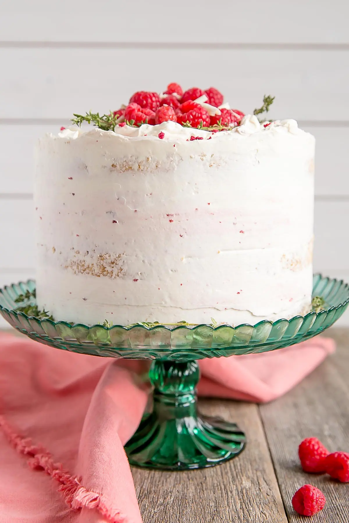 White Chocolate Raspberry Cake