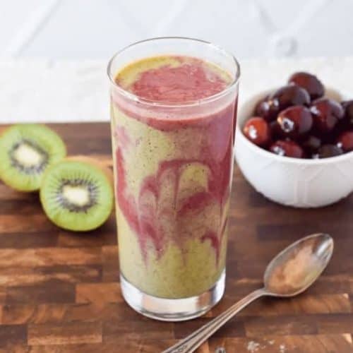Dairy Free Cherry Kiwi Smoothie (Vegan)