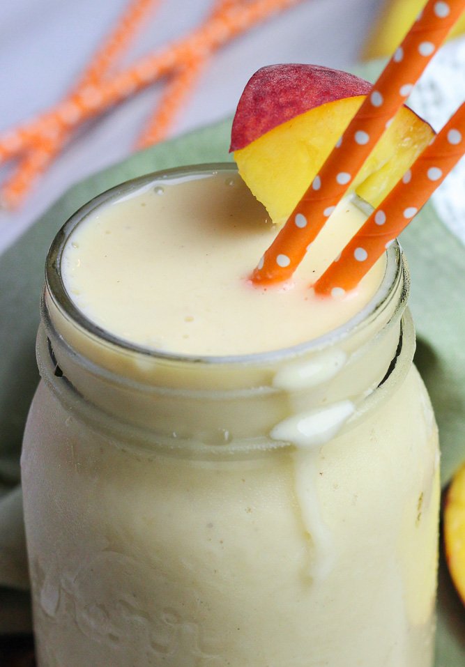 Peaches and Cream Smoothie , The Best Peach Smoothie!