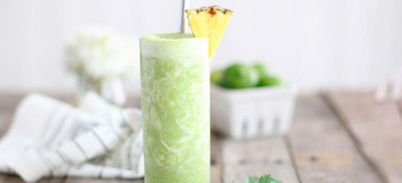 Pineapple Smoothie With Cilantro