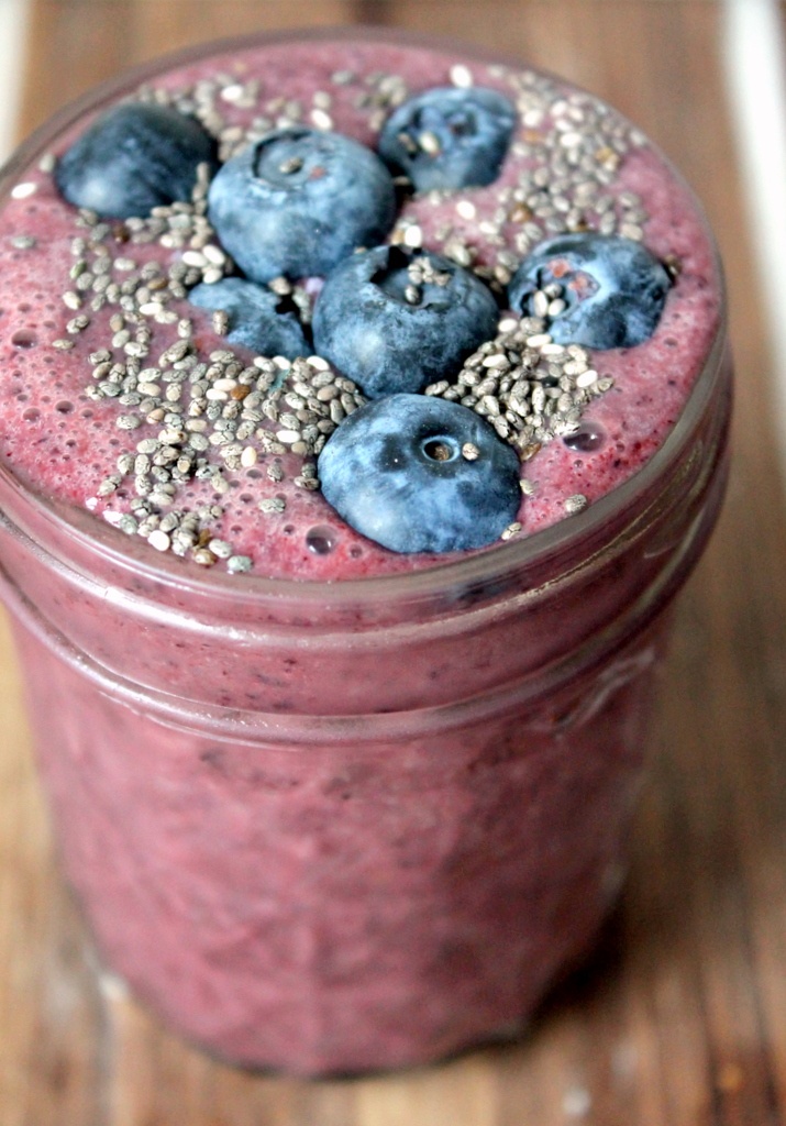 Wild Blueberry Banana Spinach Power Smoothie